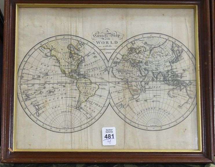 FOUR FRAMED ANTIQUE MAPS