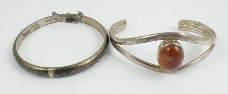 4 STERLING SILVER BRACELETS