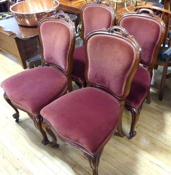 FOUR VICTORIAN DINING CHAIRS