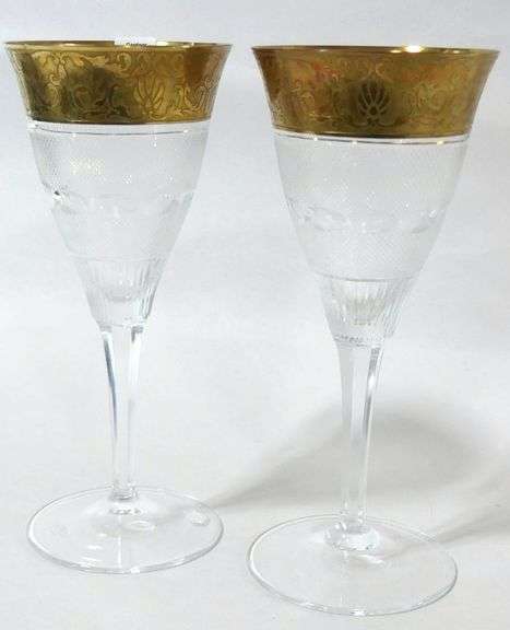 PAIR OF MOSER "SPLENDID" WINE GOBLETS