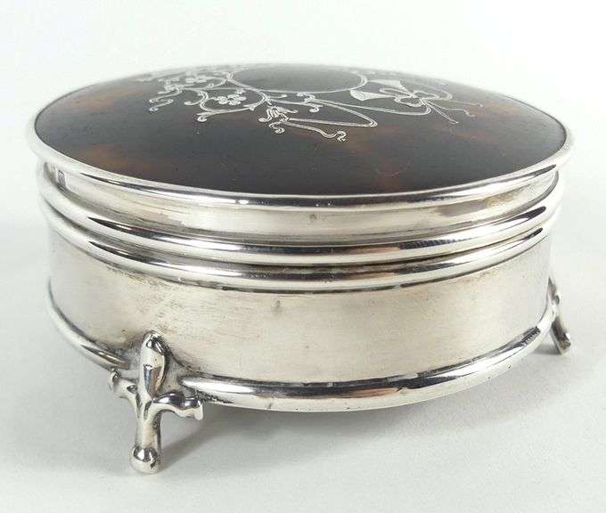 ANTIQUE STERLING JEWELLERY BOX