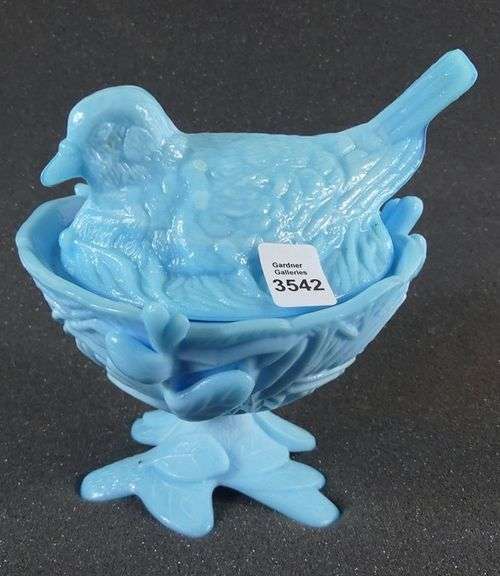 OPALINE BRISTOL GLASS COMPOTE