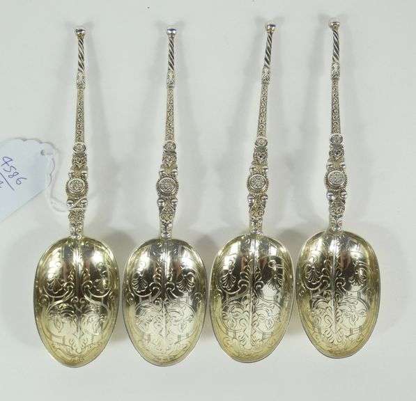 SET 4 SILVER ANOINTING SPOONS