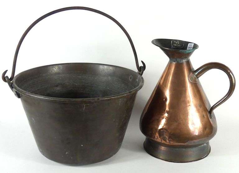 TWO PIECES ANTIQUE COPPER