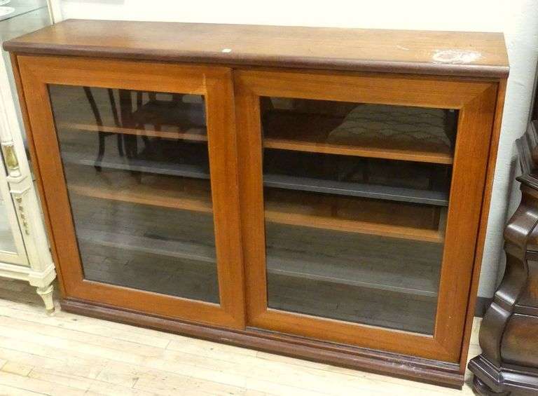 MCM TEAK SLIDING DOOR BOOKCASE