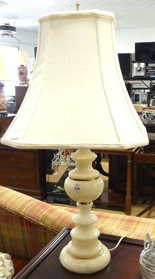 ONYX AND ALABASTER TABLE LAMPS