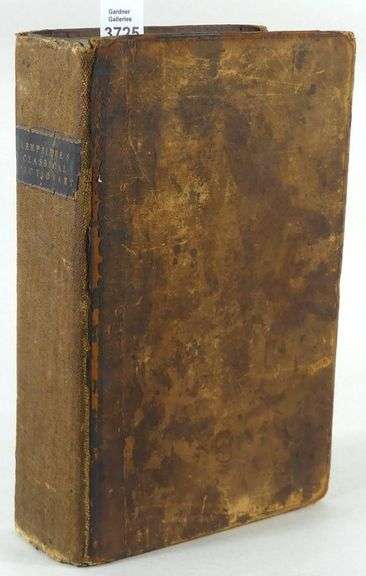 1826 LEMPRIERES CLASSICAL DICTIONARY