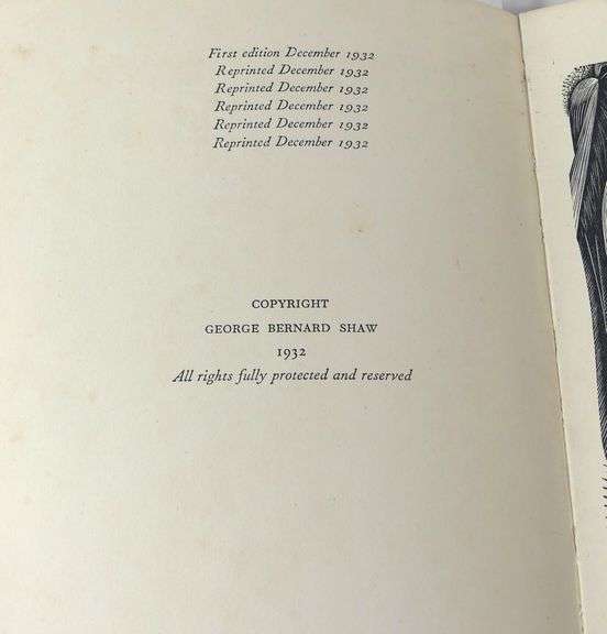 1932 GEORGE BERNARD SHAW VOLUME