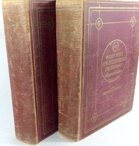 TWO 1944 WEBSTER'S DICTIONARIES
