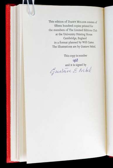 LIMITED EDITION VOLUME DAISY MILLER BY HENRY JAMES