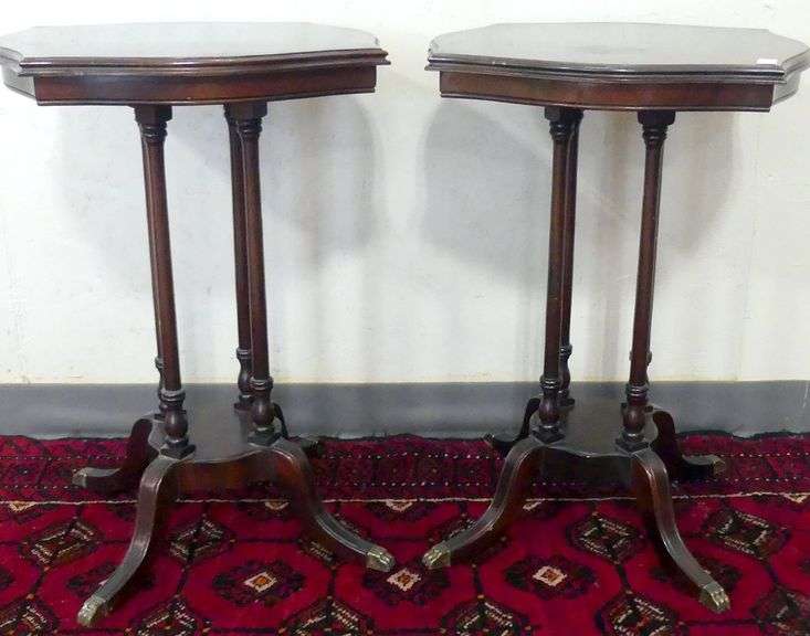 PAIR BAETZ BROS. END TABLES