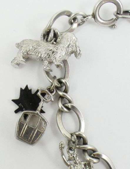 2 STERLING CHARM BRACELETS