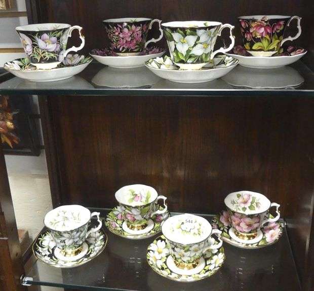 ROYAL ALBERT "PROVINCIAL FLOWERS" CUPS AND SAUCERS