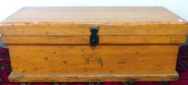 ANTIQUE PINE STORAGE CHEST