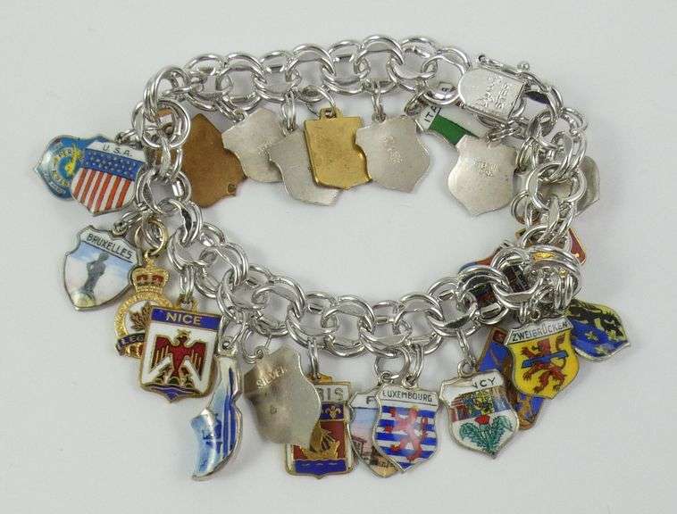 2 STERLING CHARM BRACELETS