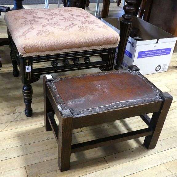 TWO FOOTSTOOLS