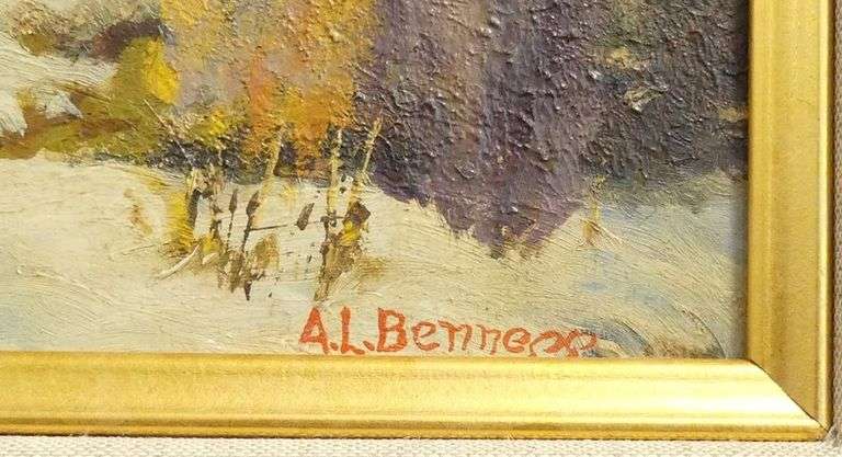 FRAMED "WINTER LANDSCAPE" OIL PAINTING