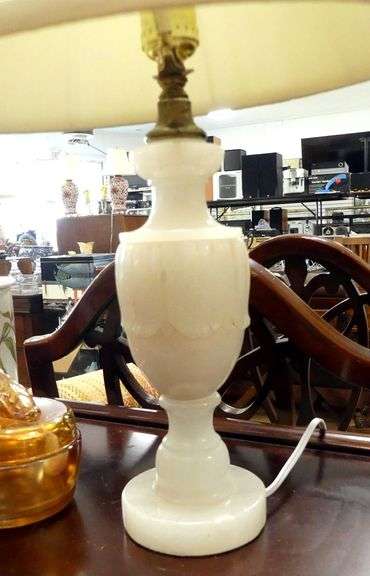 ONYX AND ALABASTER TABLE LAMPS
