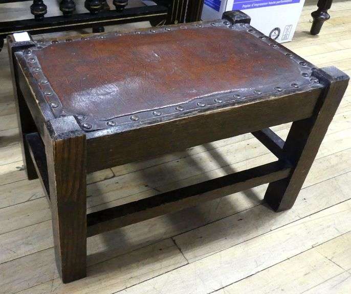 TWO FOOTSTOOLS