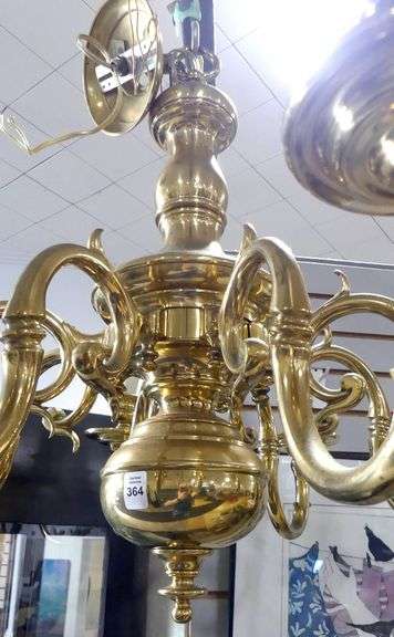 HEAVY BRASS CHANDELIER