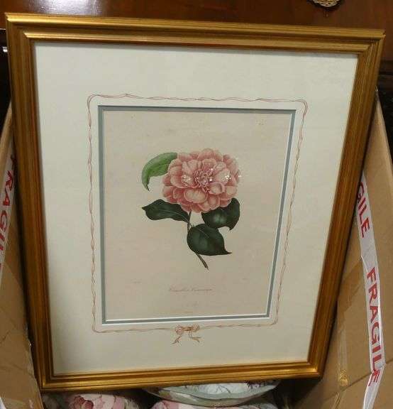 LARGE BOX LOT OF ARTWORK AND PILLOWS