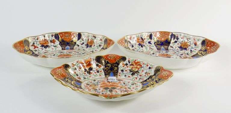 3 EARLY DERBY SERVING BOWLS