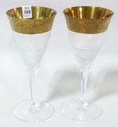 PAIR OF MOSER "SPLENDID" WINE GOBLETS