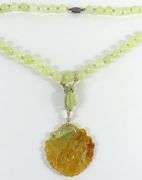 JADE NECKLACE & BROOCH