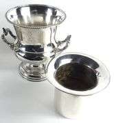 PAIR SILVERPLATED ICE BUCKETS