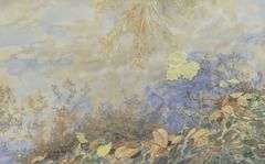 FRAMED "AUTUMN LANDSCAPE" WATERCOLOUR