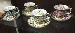 ROYAL ALBERT "PROVINCIAL FLOWERS" CUPS AND SAUCERS