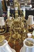 LARGE BRASS CHANDELIER