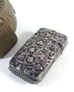 SILVER MATCH SAFE & ASHTRAY