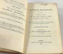1826 LEMPRIERES CLASSICAL DICTIONARY