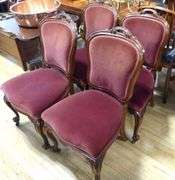 FOUR VICTORIAN DINING CHAIRS