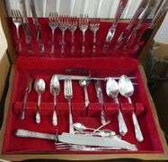 BOX LOT OF CUTLERY, SILVER PLATE AND BRASS
