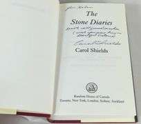 THE STONE DIARIES BY CAROL SHIELDS, SIGNED BY THE AUTHOR