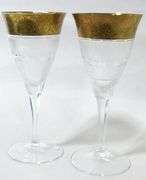 PAIR OF MOSER "SPLENDID" WINE GOBLETS