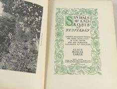 SUNDIALS AND ROSES OF YESTERDAY FIRST EDITION