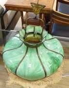SLAG GLASS HANGING LIGHT FIXTURE