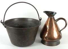 TWO PIECES ANTIQUE COPPER