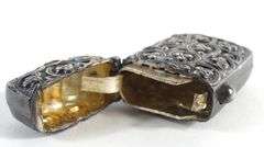 SILVER MATCH SAFE & ASHTRAY