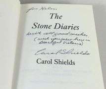 THE STONE DIARIES BY CAROL SHIELDS, SIGNED BY THE AUTHOR
