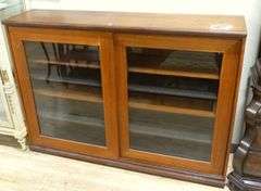 MCM TEAK SLIDING DOOR BOOKCASE