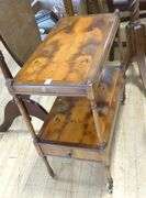 ANTIQUE TWO-TIER LAMP TABLE