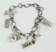 2 STERLING CHARM BRACELETS