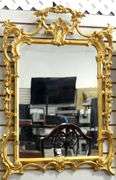ANTIQUE GILTWOOD WALL MIRROR