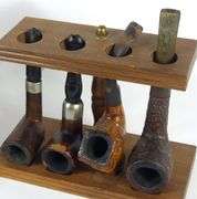 TWO VINTAGE PIPE STANDS