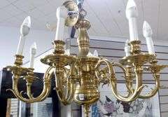 HEAVY BRASS CHANDELIER