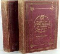 TWO 1944 WEBSTER'S DICTIONARIES